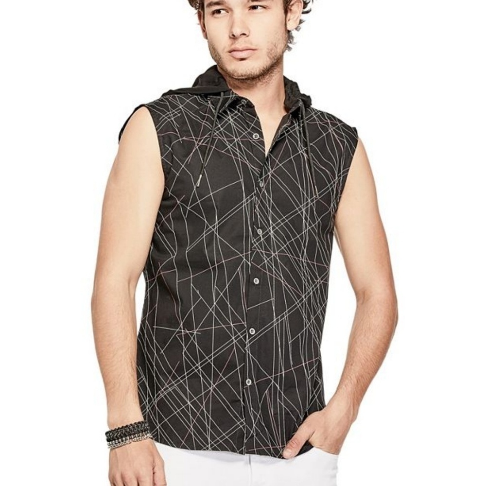 NWT G BY GUESS NORWALK SHORT-SLEEVE SHIRT